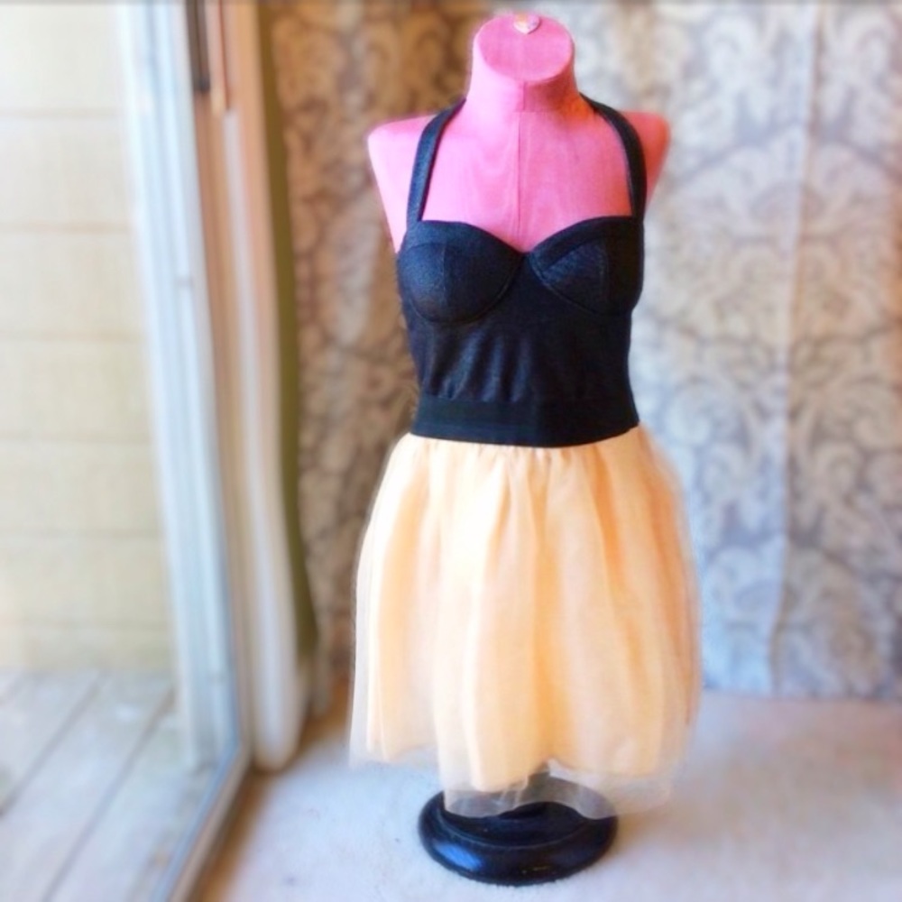 Freeway Halter Tulle Minidress